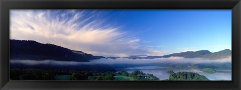 Framed Lake Surrounded By Mountains, Derwent Water, Lake District, Cumbria, England, United Kingdom Print