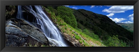 Framed Water Flowing Over Rocks, Sourmilk Gill, Borrowdale, English Lake District, Cumbria, England, United Kingdom Print