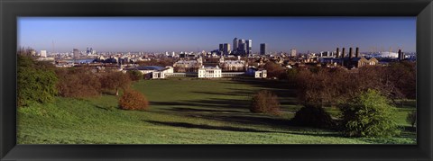 Framed Buildings Near A Park, Greenwich Park, Greenwich, London, England, United Kingdom Print