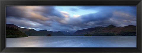 Framed Storm Clouds Over A Lake, Derwent Water, Cumbria, England, United Kingdom Print