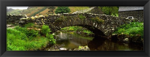 Framed Stone Bridge Over A Canal, Watendlath Bridge, Lake District, Cumbria, England, United Kingdom Print