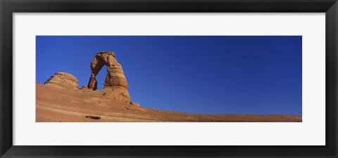 Framed Low angle view of a natural arch, Delicate arch, Arches National Park, Utah, USA Print