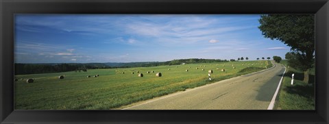 Framed Hay Bales in a Field, Germany Print