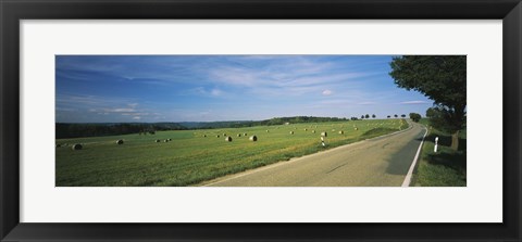 Framed Hay Bales in a Field, Germany Print