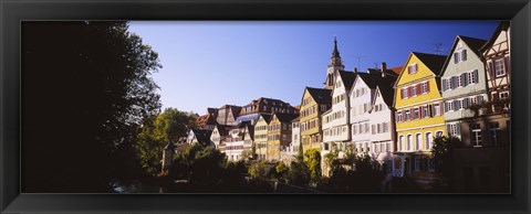 Framed Row Of Houses In A City, Tuebingen, Baden-Wurttemberg, Germany Print