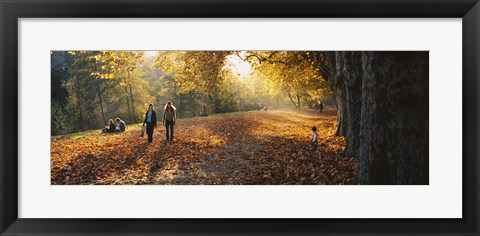 Framed Group Of People In A Park, Tuebingen, Baden-Wurttemberg, Germany Print