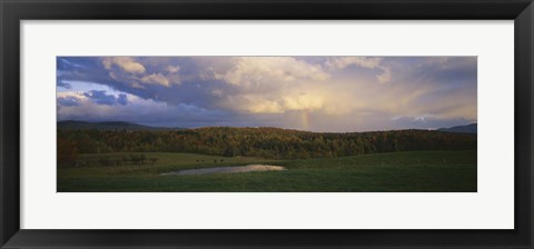 Framed Clouds over a landscape, Eden, Vermont, New England, USA Print