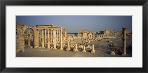 Framed Old ruins of a temple, Temple Of Bel, Palmyra, Syria Print