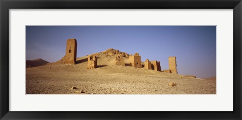 Framed Ancient tombs on a landscape, Palmyra, Syria Print