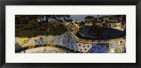 Framed Parc Guell, Barcelona, Catalonia, Spain Print