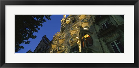 Framed Low angle view of a building, Casa Batllo, Barcelona, Catalonia, Spain Print