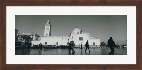 Framed Cars parked in front of a mosque, Jamaa-El-Jedid, Algiers, Algeria Print