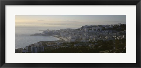 Framed Aerial view of a city, Bab El-Oued, Algiers, Algeria Print