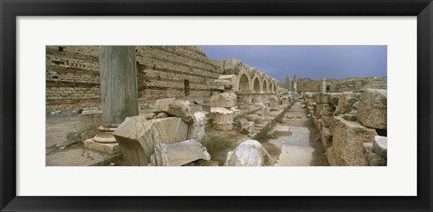 Framed Ruins of ancient Roman city, Leptis Magna, Libya Print