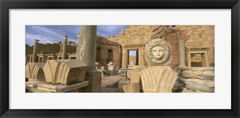 Framed Old ruins, Leptis Magna, Libya Print