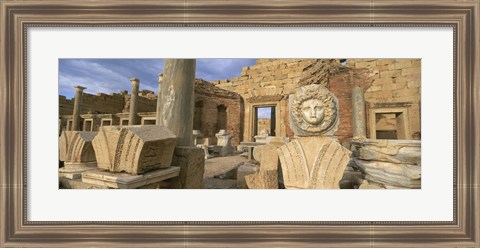 Framed Old ruins, Leptis Magna, Libya Print