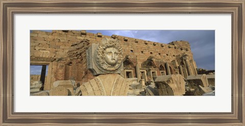 Framed Statue in an old ruined building, Leptis Magna, Libya Print