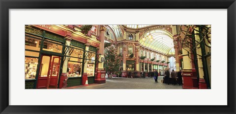 Framed Interiors of a market, Leadenhall Market, London, England Print