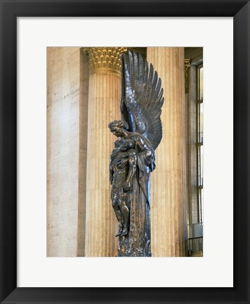 Framed Close-up of a war memorial statue at a railroad station, 30th Street Station, Philadelphia, Pennsylvania, USA Print