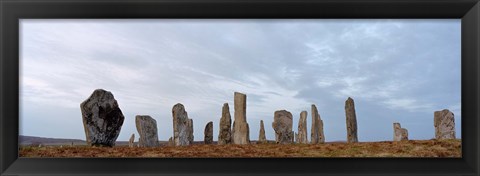 Framed Rocks on a landscape, Callanish Standing Stones, Lewis, Outer Hebrides, Scotland Print