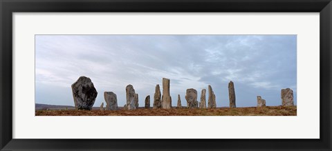 Framed Rocks on a landscape, Callanish Standing Stones, Lewis, Outer Hebrides, Scotland Print