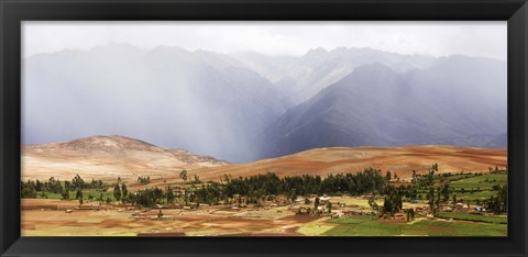 Framed Clouds over mountains, Andes Mountains, Urubamba Valley, Cuzco, Peru Print