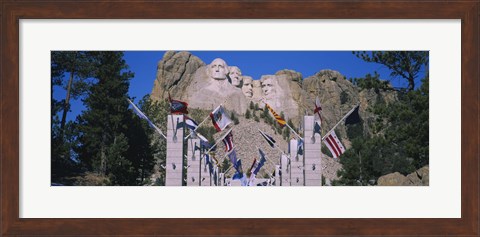 Framed Statues on a mountain, Mt Rushmore, Mt Rushmore National Memorial, South Dakota, USA Print