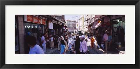 Framed Group of people in a market, Grand Bazaar, Istanbul, Turkey Print