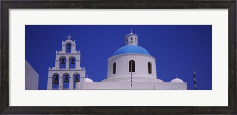 Framed High section view of a church, Oia, Santorini, Greece Print