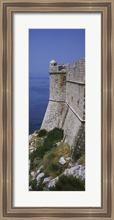 Framed Fortress of St Petar as seen from city wall, Dubrovnik, Croatia Print