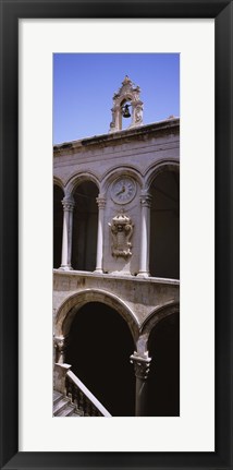 Framed Low angle view of a bell tower, Rector&#39;s Palace, Dubrovnik, Croatia Print