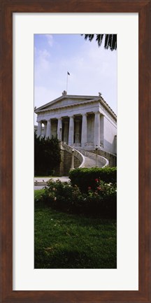 Framed Low angle view of a building, National Library, Athens, Greece Print