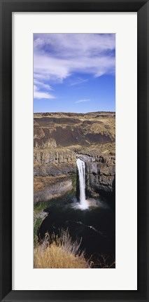 Framed High angle view of a waterfall, Palouse Falls, Palouse Falls State Park, Washington State, USA Print