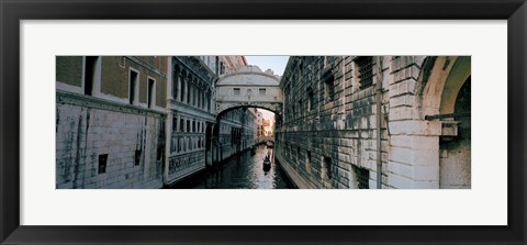 Framed Bridge on a canal, Bridge Of Sighs, Grand Canal, Venice, Italy Print