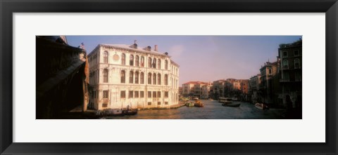 Framed Sun lit buildings, Grand Canal, Venice, Italy Print