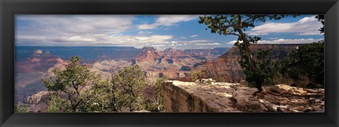 Framed Rock formations in a national park, Mather Point, Grand Canyon National Park, Arizona, USA Print