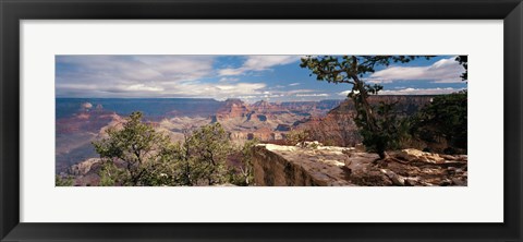 Framed Rock formations in a national park, Mather Point, Grand Canyon National Park, Arizona, USA Print