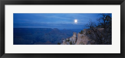 Framed Rock formations at night, Yaki Point, Grand Canyon National Park, Arizona, USA Print