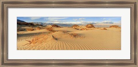 Framed Sand dunes in a national park, Mesquite Flat Dunes, Death Valley National Park, California, USA Print