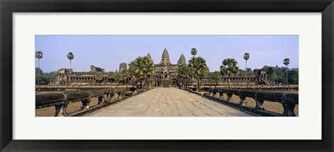 Framed Path leading towards an old temple, Angkor Wat, Siem Reap, Cambodia Print