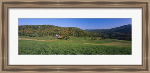 Framed Farmhouse in Field, Vermont Print