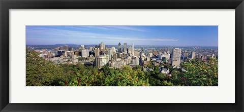 Framed High angle view of a cityscape, Parc Mont Royal, Montreal, Quebec, Canada Print