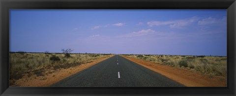 Framed Road passing through a landscape, Outback Highway, Australia Print