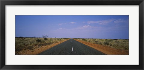 Framed Road passing through a landscape, Outback Highway, Australia Print