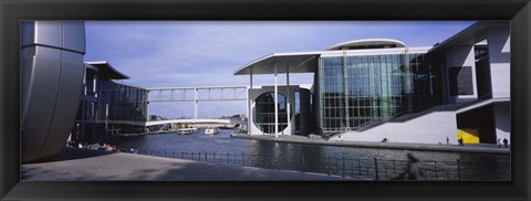 Framed Buildings along a river, Spree River, Berlin, Germany Print