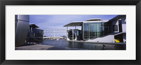 Framed Buildings along a river, Spree River, Berlin, Germany Print