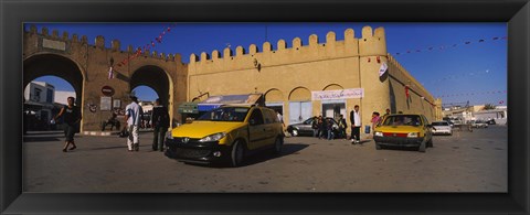 Framed Group of people walking on the road, Medina, Kairwan, Tunisia Print