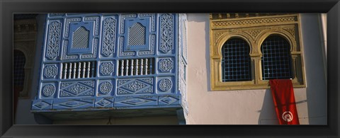 Framed Low angle view of a window of a building, Medina, Kairwan, Tunisia Print