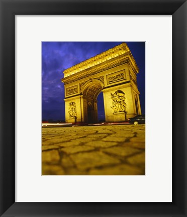 Framed Low angle view of a triumphal arch, Arc De Triomphe, Paris, France Print