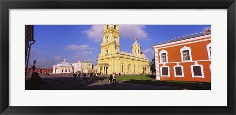 Framed Low angle view of a cathedral, Peter and Paul Cathedral, Peter and Paul Fortress, St. Petersburg, Russia Print